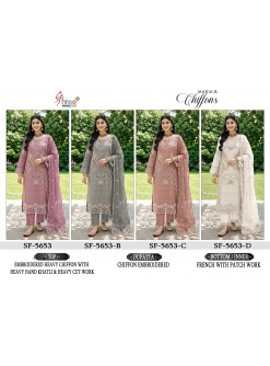 SHREE FABS | SF-5653 COLOR | Heavy Chiffon Hand Khatli & Latkan Collection