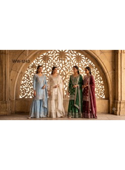 WW-1243 | Pure NC GMY Silk 5mm Sequence Designer Sarara
