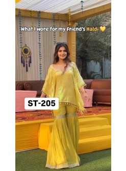 ST-205 | Heavy Faux Georgette 3mm Sequence Designer Kaftan