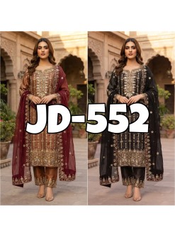 JD-552 | Traditional Collection | Jimmy Chu Silk Embroidered Kurti Set
