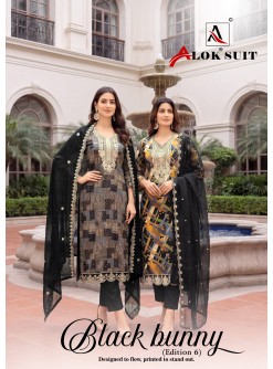 ALOK SUIT | BLACK BUNNY-6 | Premium Designer Collection