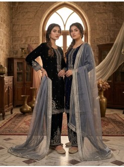 BE-516 | Premium Velvet Sequence Embroidered Winter Collection