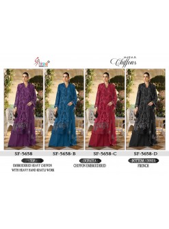SHREE FABS | SF-5658 | Heavy Chiffon Hand Khatli Embroidery Collection
