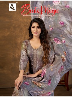 ALOK SUIT | BEATS MAGIC | Viscose Maslin Digital Print Fancy Beats Work Collection