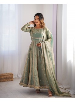 SP-06 | Fandy Silk Cording Sequin Work | Designer Gown Collection