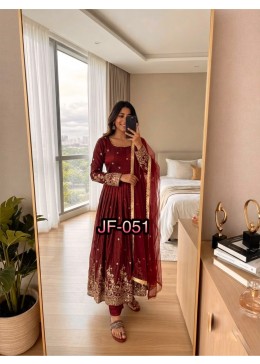 JF - 051 WOMEN ETHNIC WEAR ANARKALI AND NAIRA SUIT 