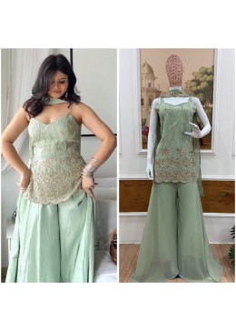 ST - 1200 FOX GEORGETTE READYMADE KURTI AND PLAZZO PAKISTANI DRESS 
