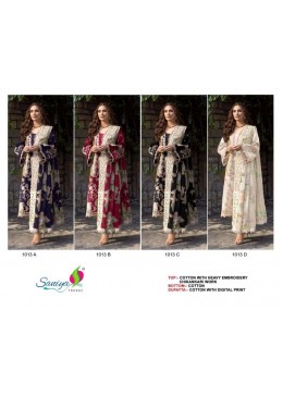 D.NO:- 1013-ABCD - OMBRE PREMIUM VOL-8 - COTTON WITH CHIKANKARI EMBROIDERY WORK BY PAKISTANI SUIT COLLECTION 