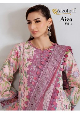 AIZA VOL:- 1 - AZ-1577-1579-1580-1581 - PURE LAWN COTTON PAKISTANI KARACHI PATCH WORK SUIT 