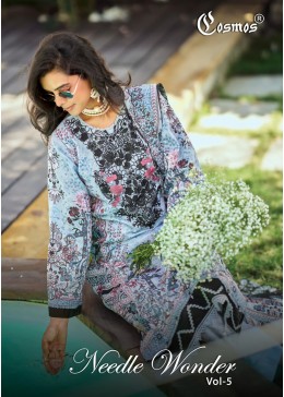 COSMOS - NEEDLE WONDER VOL:-5 - PURE LAWN COTTON EMBROIDERY WORK & PATCH WORK BY PAKISTANI SUIT COLLECTION 