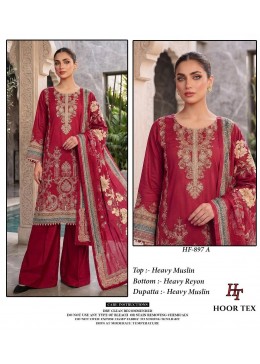 HF - 897 - A B C  - HEAVY MUSLIN PAKISTANI READYMADE SUIT SALWAR COLLECTION 