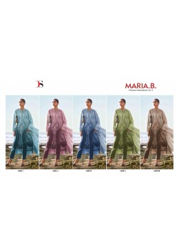 MARIA B PREMIUM EMBROIDERED - 25-2 - D.NO - 1285 - PURE COTTON WITH HEAVY SELF EMBROIDERY ATECHED EMB PATCHES 