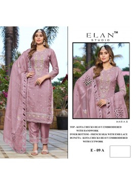 Elan Studio E 09 Kota Checks Heavy Embroidered Suit Set (Set of 4)