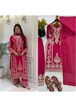 SRK 5365 Women's Heavy Faux Georgette Embroidery Sequence Work Pakistani Readymade Suit 