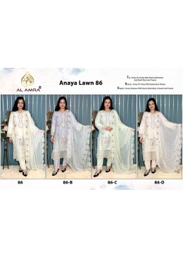 Al Amra ZF Anaya Lawn 86 Heavy PC Cotton Pakistani Suit 