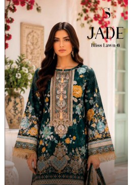 Jade Bliss Lawn-6 Deepsy Cotton 3-Piece Suit with Patch Embroidery & Digital Print Dupatta