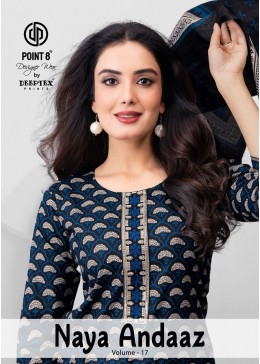 Deeptex Naya Andaaz Vol 17 Cotton Ready Made 3-Piece Suit with Embroidered Neck