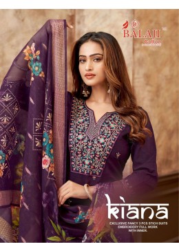 Balaji Cotton Kiana Readymade Premium Embroidered Top Pant Set