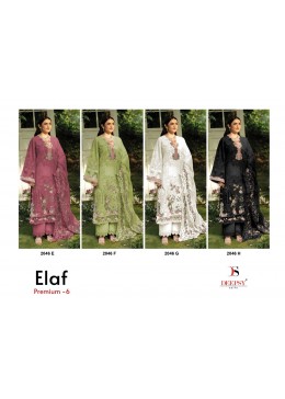 ELAF Premium-6 Luxury Lawn by DEEPSY SUITS – Design 2046 ABCD Pakistani Suit Single Wholesale Price 