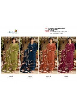 Saniya Trendz ELAF Premium Cotton Chikankari Embroidered Dress Material – Design 7163 Pakistani Suit Single Wholesale Price 