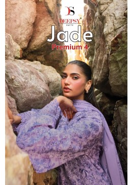 Jade Premium-4 DEEPSY SUITS | Pure Cotton Embroidered Pakistani Suit (Full Set) Wholesale price 