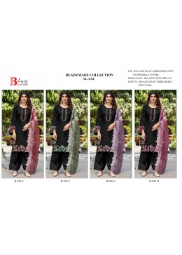 Bilqis B-290 – Ready Made Farsi Salwar Suit with Heavy Embroidery & Organza Dupatta Pakistani Readymade (Full Set) Wholesale Price 