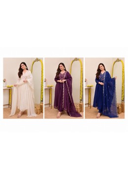 Heavy Chanderi Silk Embroidered Sequence Work Readymade Suit Set – Sitrah Collection Anarkali Party wear Dress Single Wholesale Price 