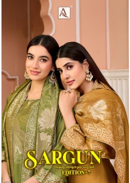 ALOK SUIT Sargun-7 Luxury Viscose Maslin Jacquard Designer Pakistani Suit (Full Set) Wholesale Price 