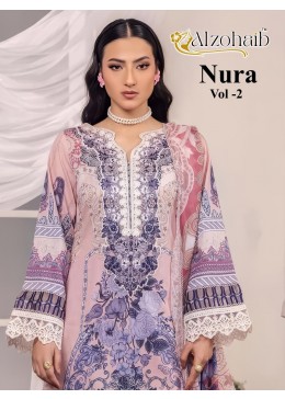ALZOHAIB Nura Vol-2 Pakistani Suit – Pure Cotton Patch Work Pakistani Suit (Single & Full Set) Wholesale Price 