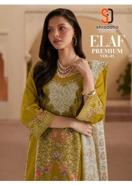 Shraddha Designer ELAF Premium Vol 01 Cotton Embroidered Pakistani Suit (Full Set) Wholesale Price 
