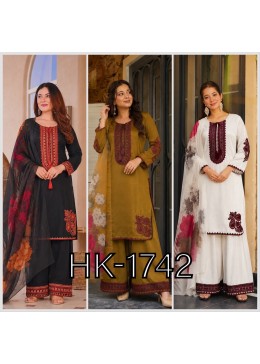 HK-1742 Pakistani Farsi Salwar Kurta Set – Fully Stitched Ready to Wear Pakistani Readymade Suit Single Wholesale Price 