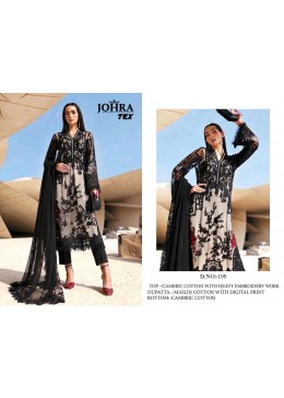 JOHRA TEX JT-199 Super Hit Cambric Cotton Embroidered Pakistani Suit Single Wholesale Price 