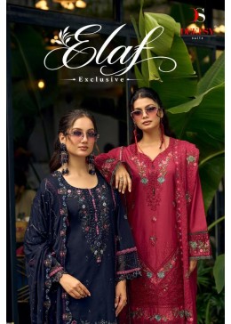 ELAF Exclusive Pakistani Lawn Collection by DEEPSY SUITS – Heavy Embroidered 6-Piece Pakistani Suit (Full Set) Wholesale Price 