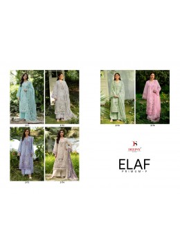 ELAF Premium-9 Luxury Lawn by DEEPSY SUITS – 6-Piece Embroidered Cotton Pakistani Suit Single Wholesale Price 