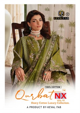 KEVAL FAB QURBAT NX Vol 10 – Heavy Cotton Print 6 Pcs Collection Full Set Wholesale Price 