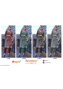 FEPIC ROSEMEEN D.No. 1894 – Organza Embroidered Pakistani Suit Single & Full Set Wholesale Price 