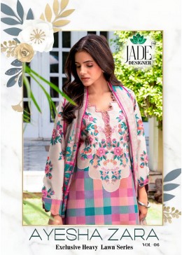 SAANVI TRENDS | JADE AYESHA ZARA VOL-6 | Heavy Lawn Cotton | RD Fashion Surat