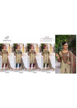 AMRUTVELA | AT-215 ABCD | Viscose Maslin Aari & Hand Work Suit | RD Fashion Surat