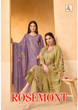 ALOK SUIT | ROSEMONT | Viscose Maslin Designer Embroidered Suit | RD Fashion Surat