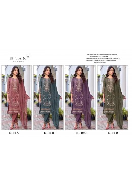 ELAN STUDIO | E-10 | Chiffon Heavy Embroidered Designer Suit | RD Fashion Surat