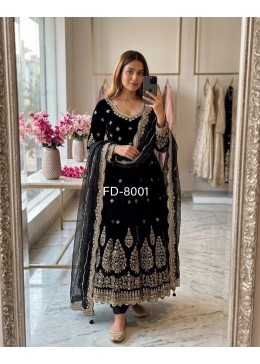 FD-8001 | Fox Georgette Embroidered Gown Pant Dupatta Set | Ready to Wear | RD Fashion Surat