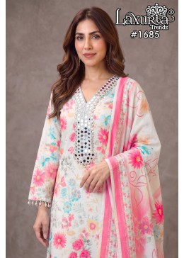 1685 | Premium Poly Cotton Suit | PC Cotton Bottom | Maslin Dupatta | L-XXL
