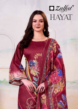 HAYAT by ZULFAT | Jam Cotton Collection | Heavy Cut-Dana Handwork | 4 PCS | ₹595/-