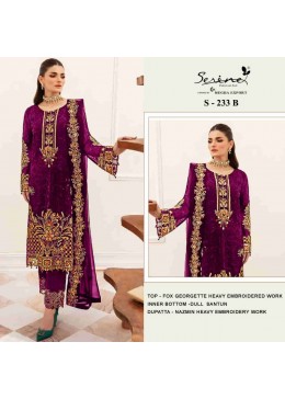 SERINE S-233 Premium Designer Embroidered Suit Set