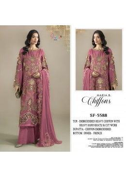 SF-5588 Heavy Chiffon Designer Suit