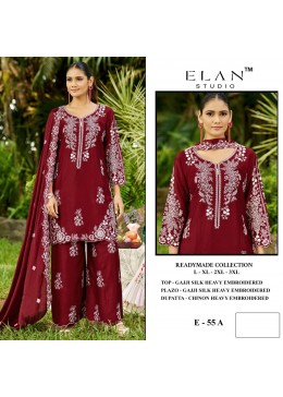ELAN STUDIO E-55 Gajji Silk Embroidered Set