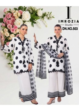 Imrozia Studio 503 Satin Polka Dot Suit Set