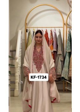 KF-1734 Heavy Soft Organza Embroidered Coding Sequence Gown Set