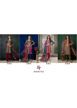 Hoor Tex | H-418 | Imported Muslin | Semi-Stitched