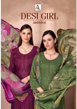 Alok Suit | Desi Girl-8 | Viscose Maslin | Designer Collection